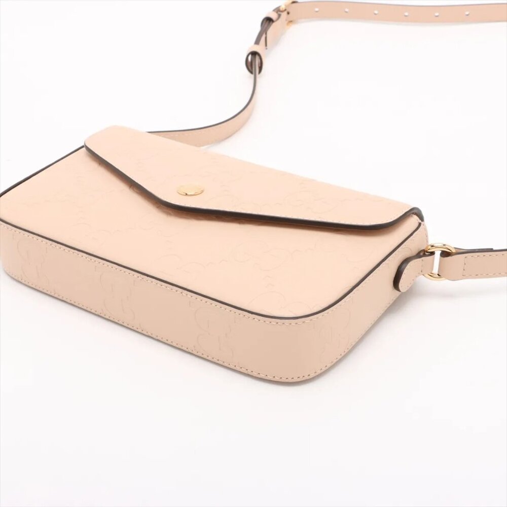 Sold Out ❌Gucci GG Super mini Leather Shoulder bag Beige 772794 - Picture 3 of 11